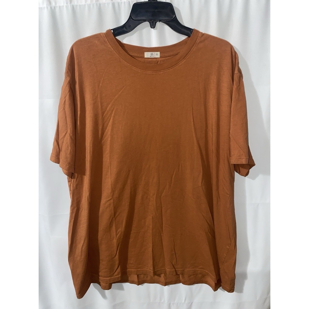 Flint & Tinder‎ Short Sleeve Crew Neck T-Shirt Men's 3XL Burnt Orange Made USA